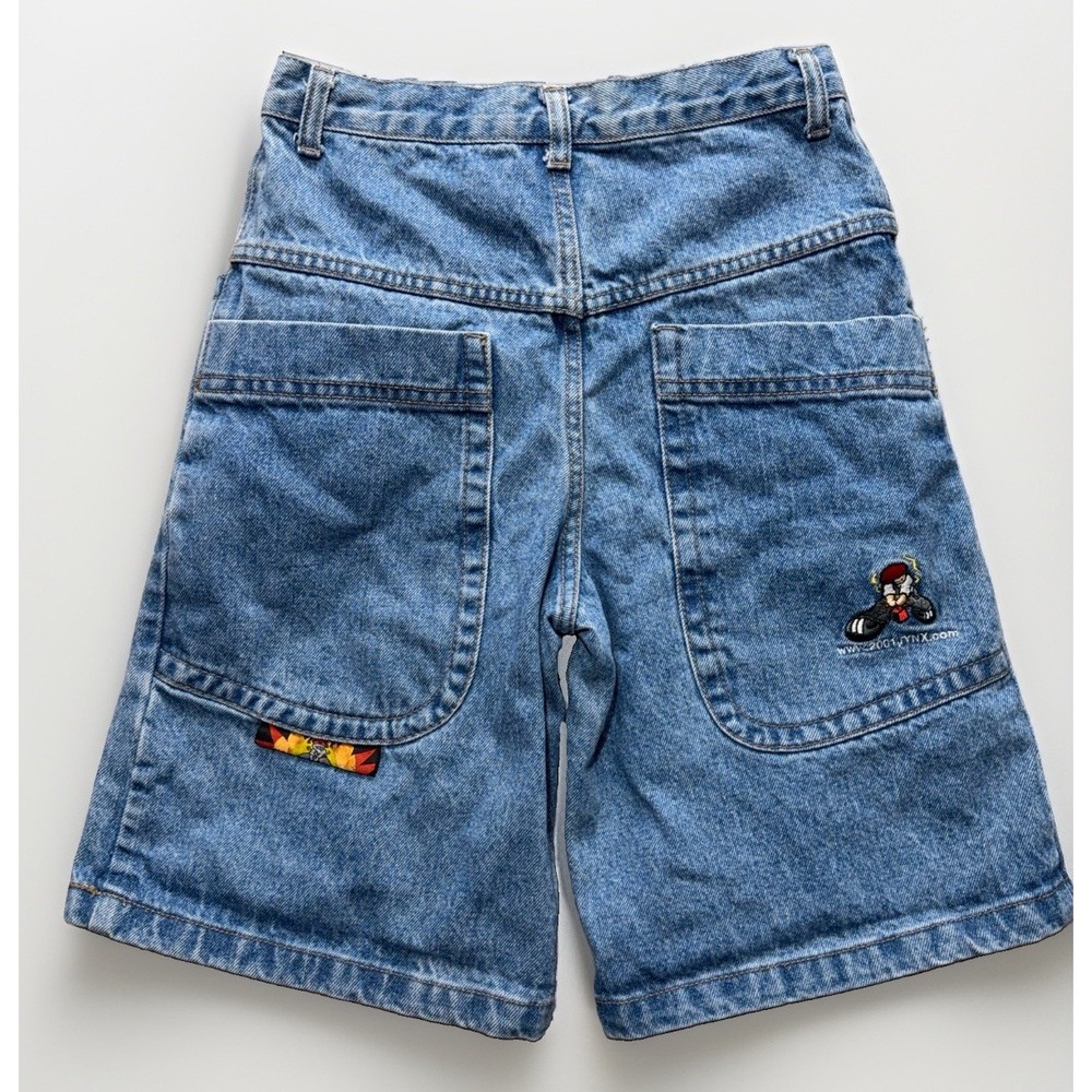 Vintage Jynx Jeans USA Jorts Boys 11-12 Blue Shorts Y2K Skater Baggy Wide Leg